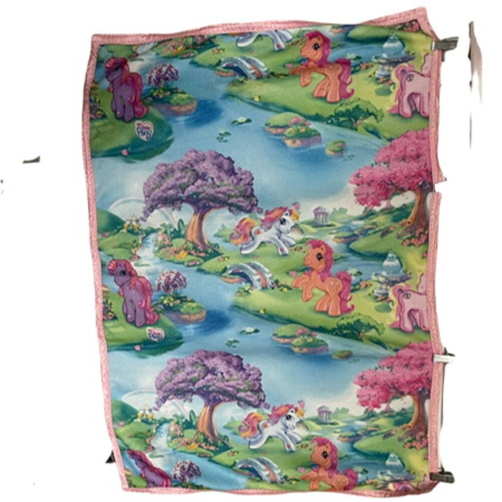 Vintage Y2K Handmade My Little Pony Baby Blanket